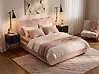 Ottoman Bed NANTERRE Fabric Pastel Pink 160 x 200 cm (EU King Size)