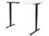 Electric Adjustable Right Corner Desk 160 x 59 cm Black and White DESTINES _927819