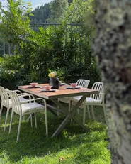 Gartentisch TIANO 160 cm 90 cm Metall Taupe_1155793
