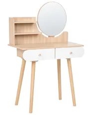 Dressing Table with Mirror CHAMBLY Light Brown_1071041