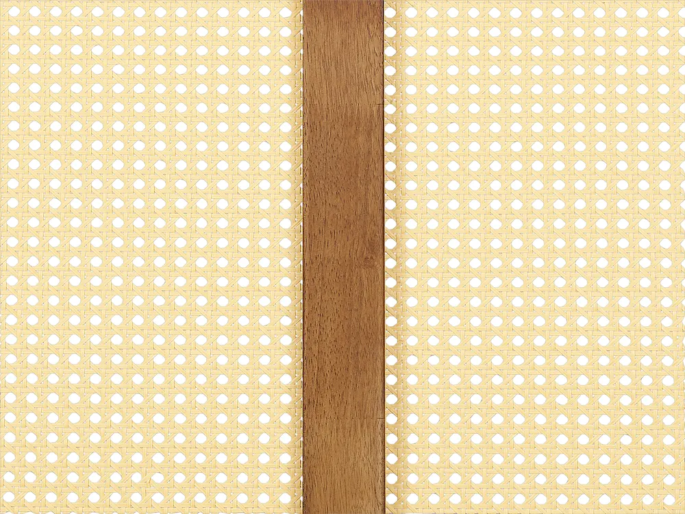 Bed with LED Rattan AURAY 160 x 200 cm (EU King Size) Brown_943912