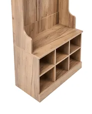 Shoe Storage with Coat Rack GINDAGAI Light Brown_1029715