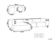 Modular Corner Sofa 4 Seater ARDAL Corduroy Green Right Hand_947389