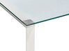 Couchtisch Glas / Edelstahl silber rechteckig 100 x 50 cm TILON_857789