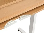 Biurko regulowane elektrycznie LUCAMA 120 cm 60 cm Z portem USB Jasny brąz/ biały_1031019