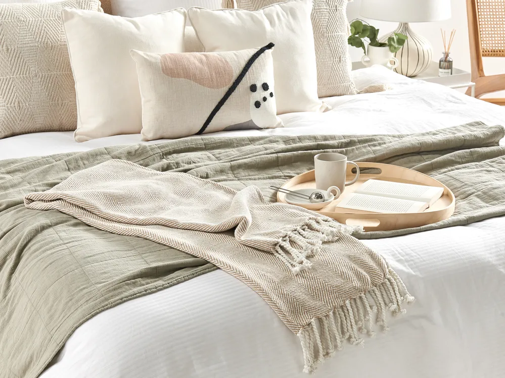 Plaid Sprei Athene - Taupe - 150x250cm
