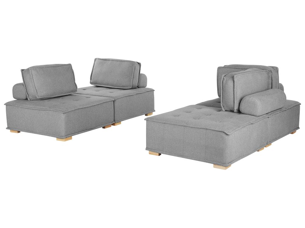 Modular Fabric Sofa Set Grey TIBRO Beliani