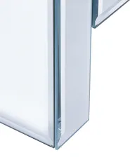 Comodino 3 cassetto LORRIS Vetro Argento specchiato_809248