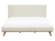 Bett mit Lattenrost Chenillegewebe TALENCE 160 x 200 cm Hellbeige_732368