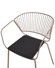 Set of 2 Dining Chairs RIGBY Metal Beige_907868