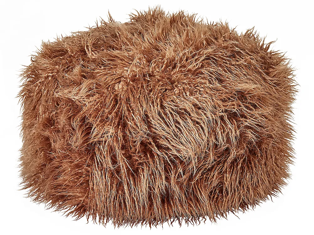 Pouffe TUKKI Faux Fur Brown