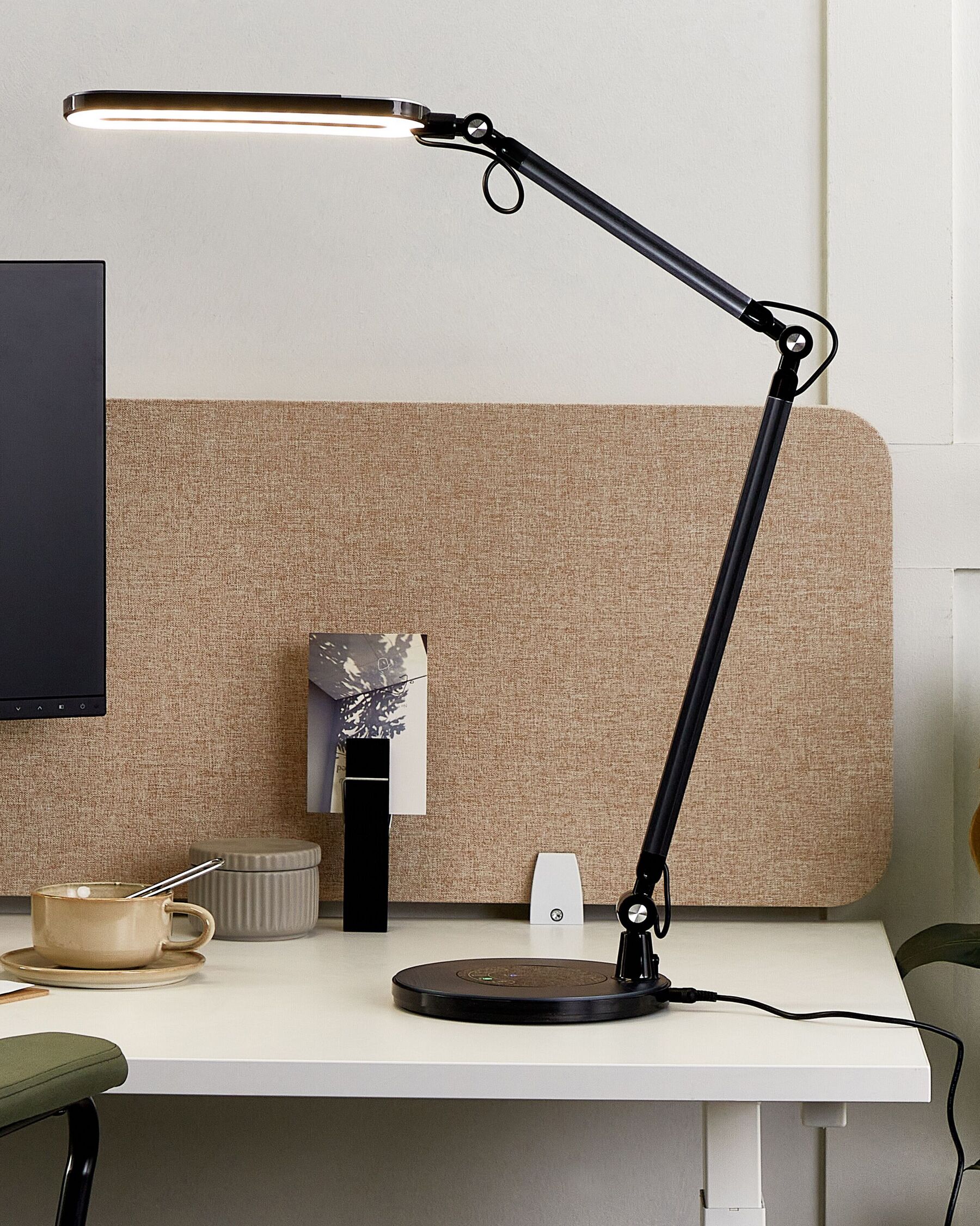 Metal LED Desk Lamp Black GRUS_855116