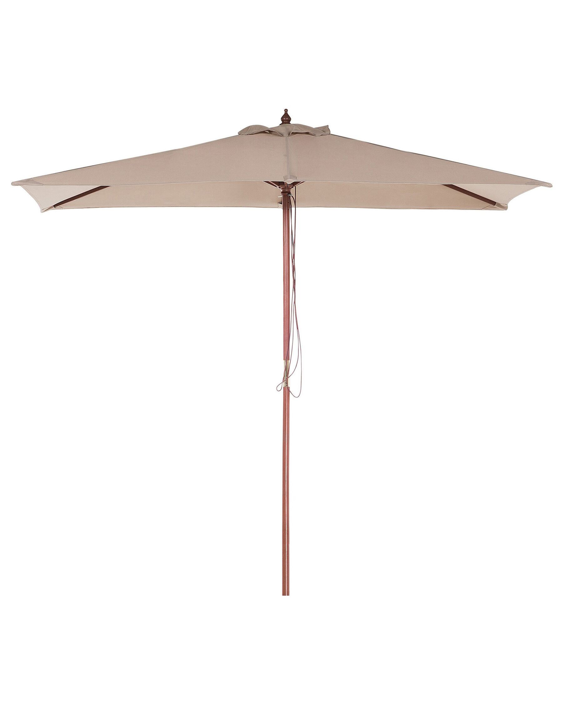  Parasol de jardin en bois avec toile beige sable 144 x 195 cm FLAMENCO_690293