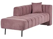 Right-Hand Chaise Longue LANNILS Fabric Pink_942012