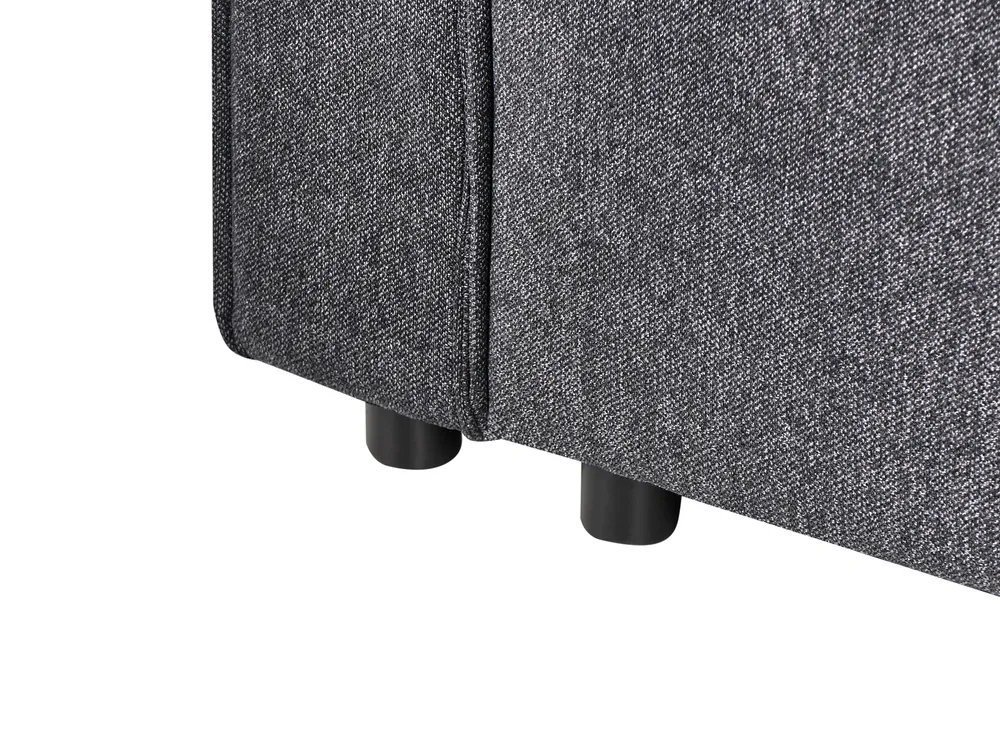 Corner Sofa Bed 3 Seater ROMEDAL II Fabric Graphite Grey Left Hand_971436