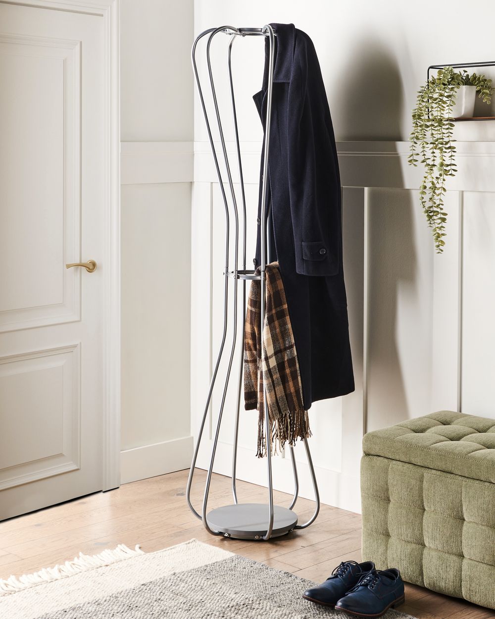 Coat Stand Silver ORDWAY Beliani