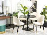 Set di 2 sedie da pranzo MAGALIA Velluto Beige chiaro_897794