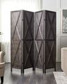 Wooden Folding 4 Panel Room Divider 170 x 163 cm Dark Brown RIDANNA_874084