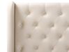 Lit double en velours beige 140 x 200 cm FORBACH_843865