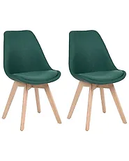 Set di 2 sedie da pranzo DAKOTA II Tessuto Verde_1187009