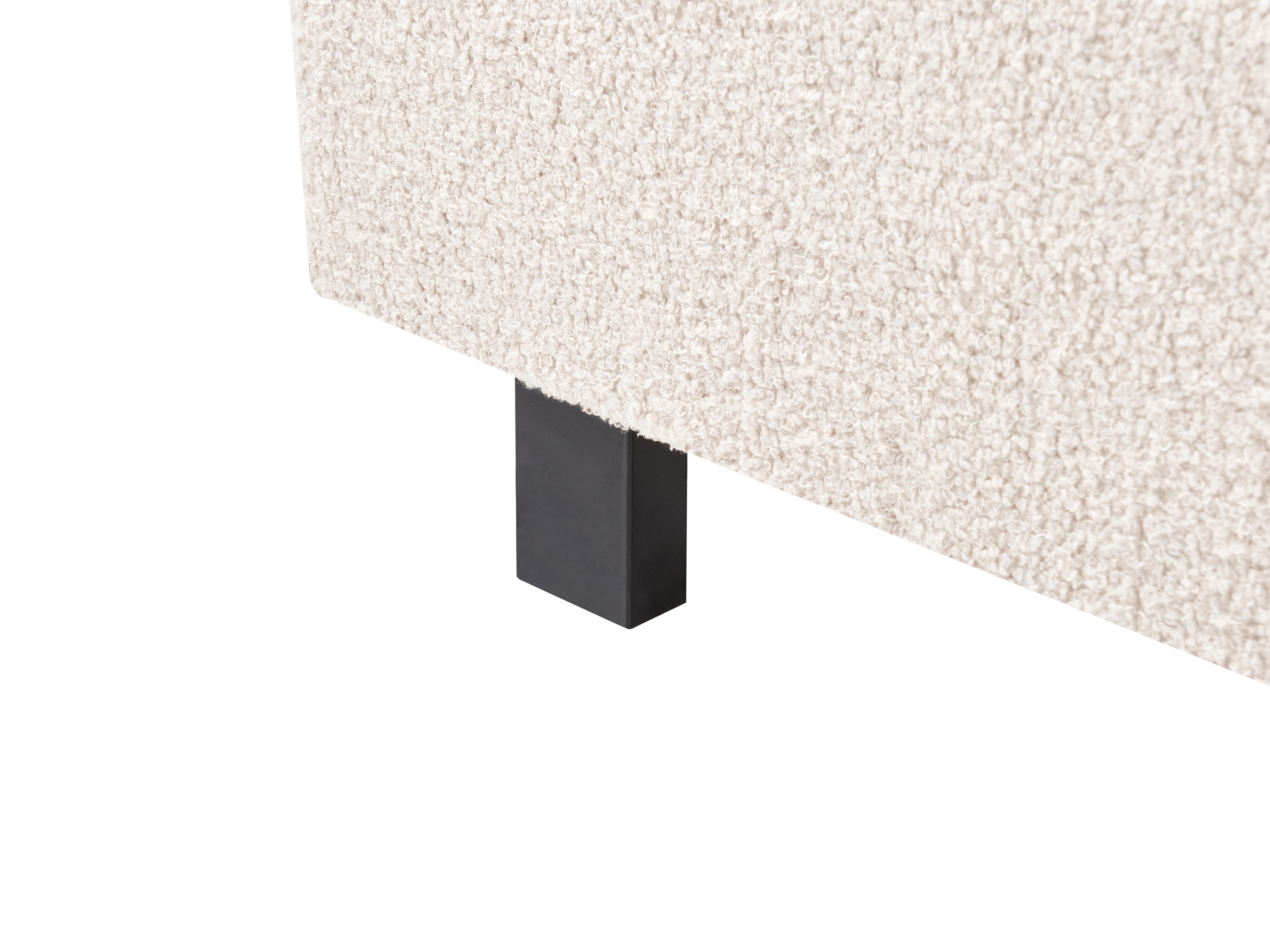 Bed Boucle ALBI 140 x 200 cm (EU Double) Off-White_981901