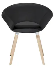 Set di 2 sedie da pranzo ROSLYN Tessuto Nero_696280