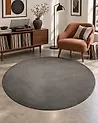Alfombra GESI Gris oscuro ø 140 cm Viscosa