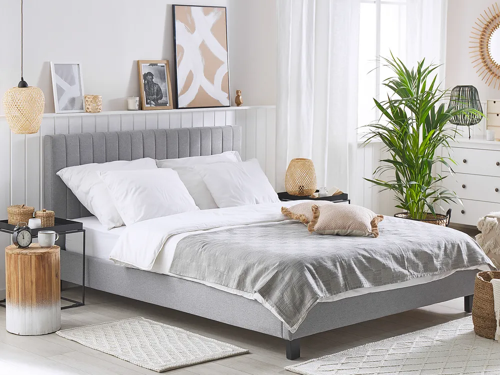 Bed Fabric POITIERS 140 x 200 cm (EU Double) Light Grey