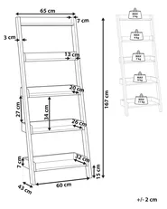 Regał 5 półek MOBILE TRIO 167 cm Ciemnobrązowy_764507