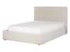 Bed met opbergruimte polyester beige 140 x 200 cm VION_901825