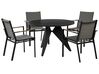 Zestaw ogrodowy stół i 4 krzesła czarny z szarym OLMETTO/BUSSETO_846120