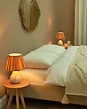 Conjunto de 2 lámparas de mesa ARWADITO Cerámica Blanco crema