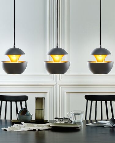 Metal Pendant Lamp Black BOJANA