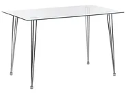 Tavolo da pranzo WINSTON Argento 120 cm 70 cm Vetro temperato_821727
