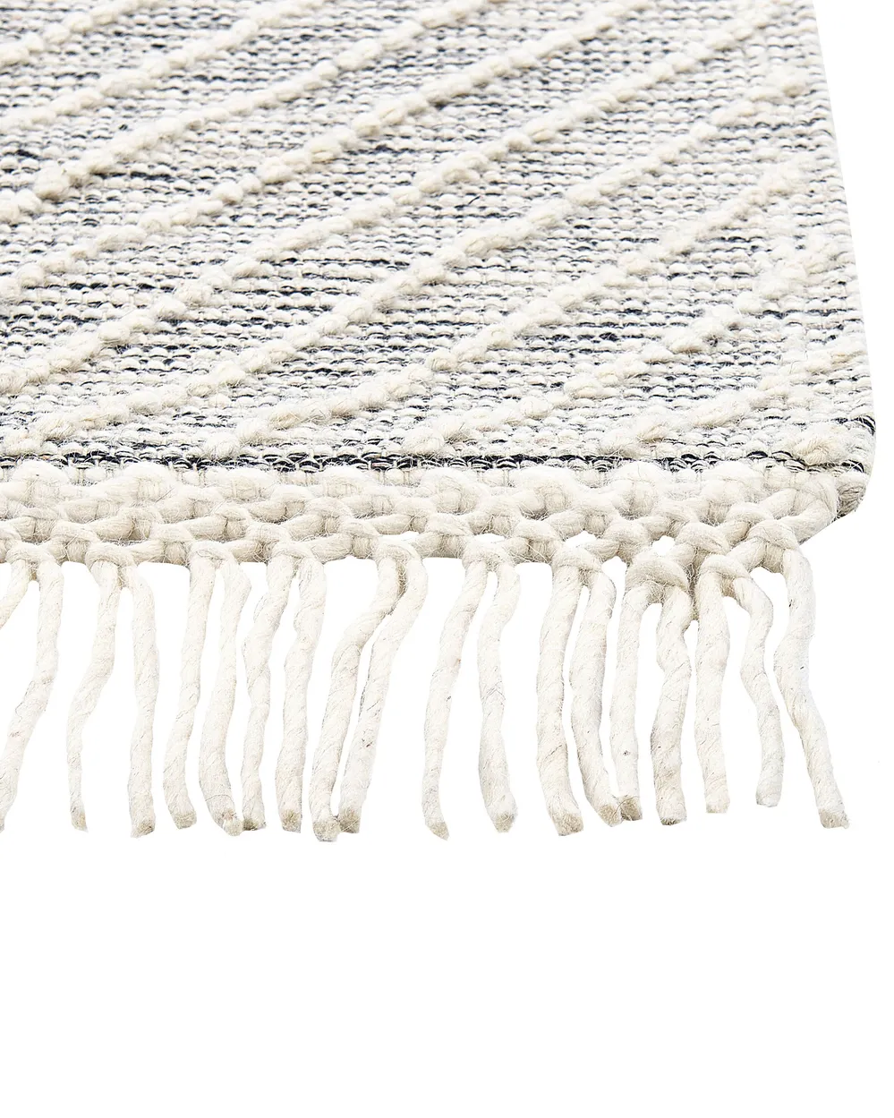 Rug SAVUR Grey 160 x 230 cm Wool_862384