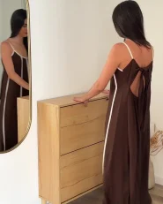Wall Mirror AZEVILLE 46 cm 122 cm Metal Gold_1168028