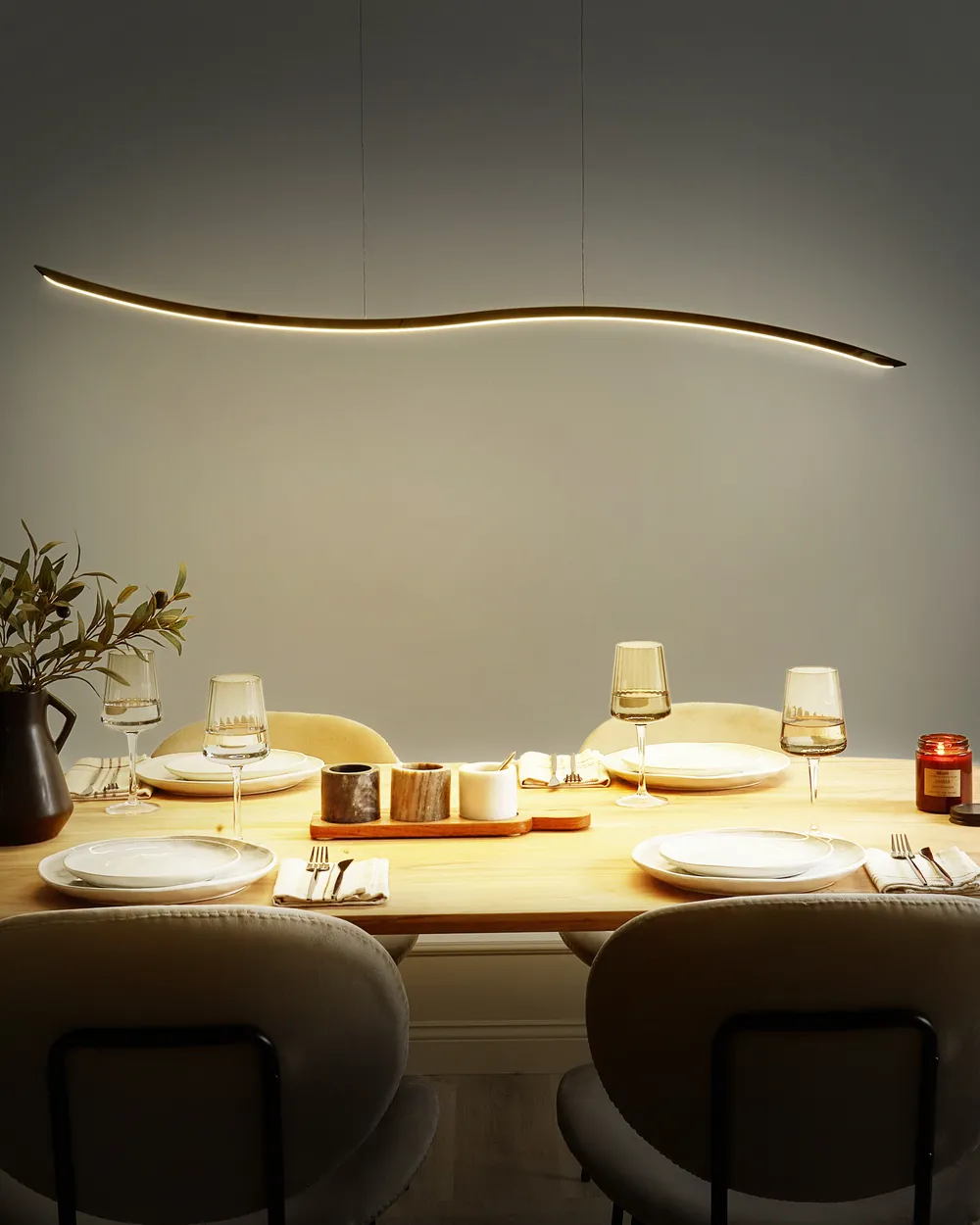 LED Pendant Lamp CALAO Metal Gold