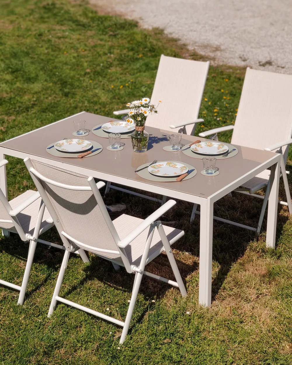 Seater Garden White Iron Garden Table And Chairs Catherine Seater