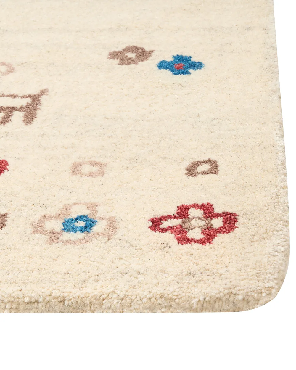 Rug SULUCA Beige 140 x 200 cm Gabbeh Wool_855557