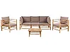 Garden Lounge Set with Table 5 Seater CERRETO Bamboo Taupe