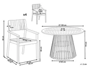 Set da pranzo da giardino 4 posti AGELLO Legno d'acacia Marrone_923497