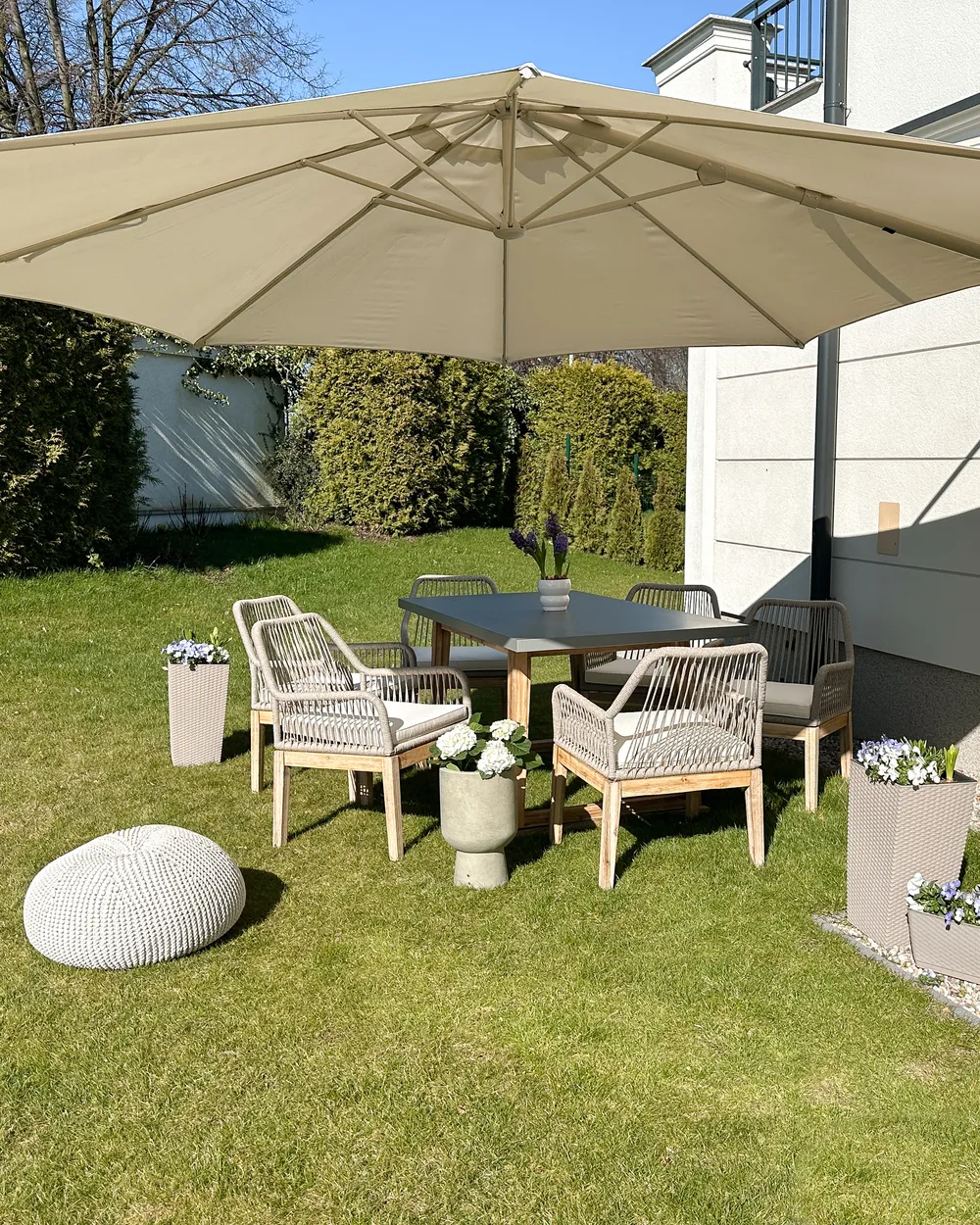 Set di 2 sedie da giardino con cuscini OLBIA Bianco sporco_923170