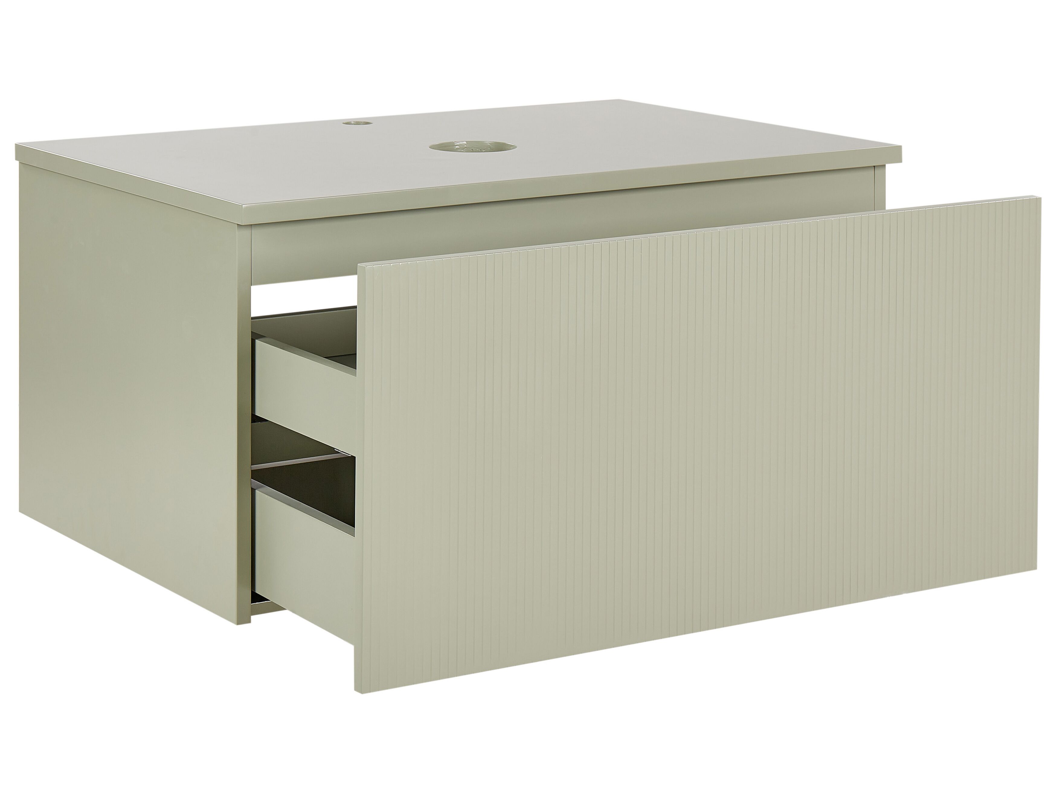 Wall Mounted Washbasin Cabinet ALZIRA 80 cm Light Green | Beliani.co.uk
