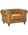 Armchair CHESTERFIELD Velvet Gold
