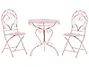 Bistro Set Folding ALBINIA Metal Pink