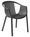 Set of 4 Garden Chairs Black NAPOLI_808374