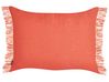 Set of 2 Cotton Cushions 35 x 50 cm Orange MABA_940238