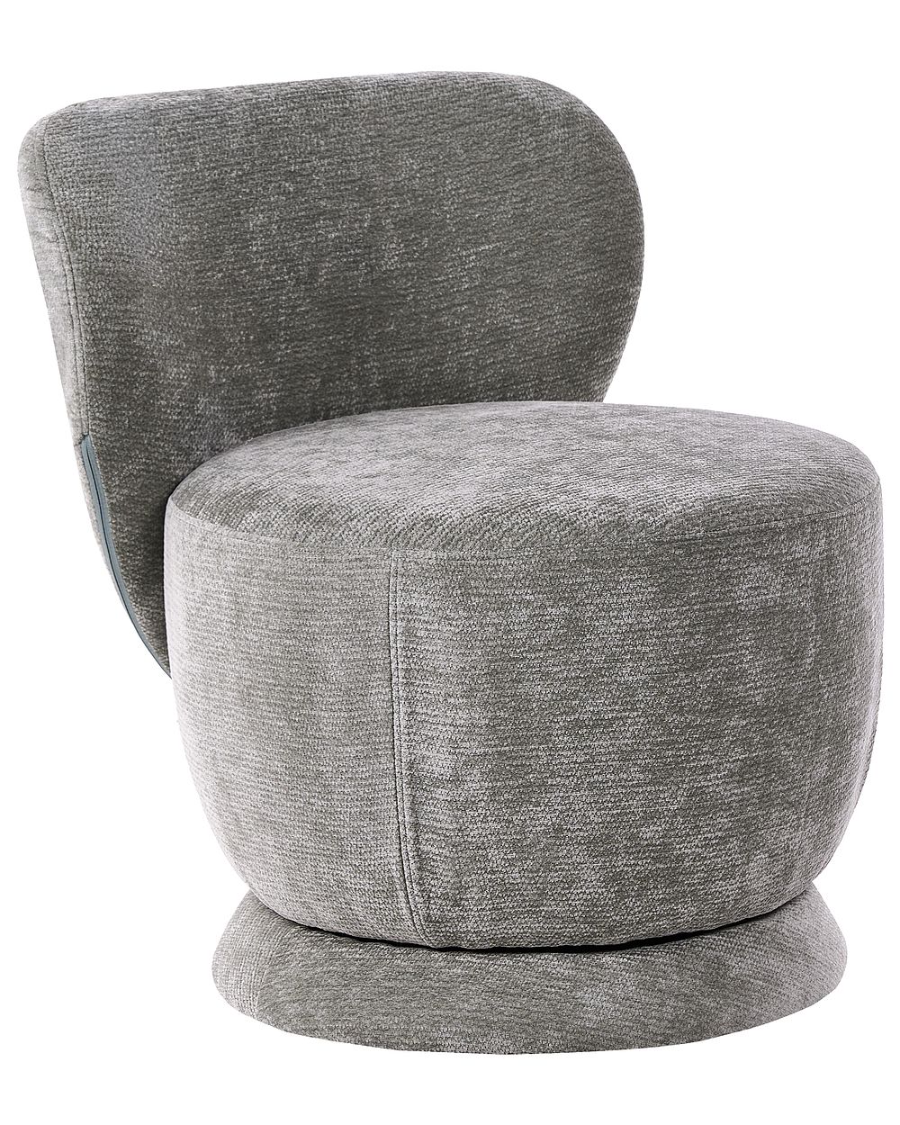 Swivel Armchair BLOMMA Chenille Light Green