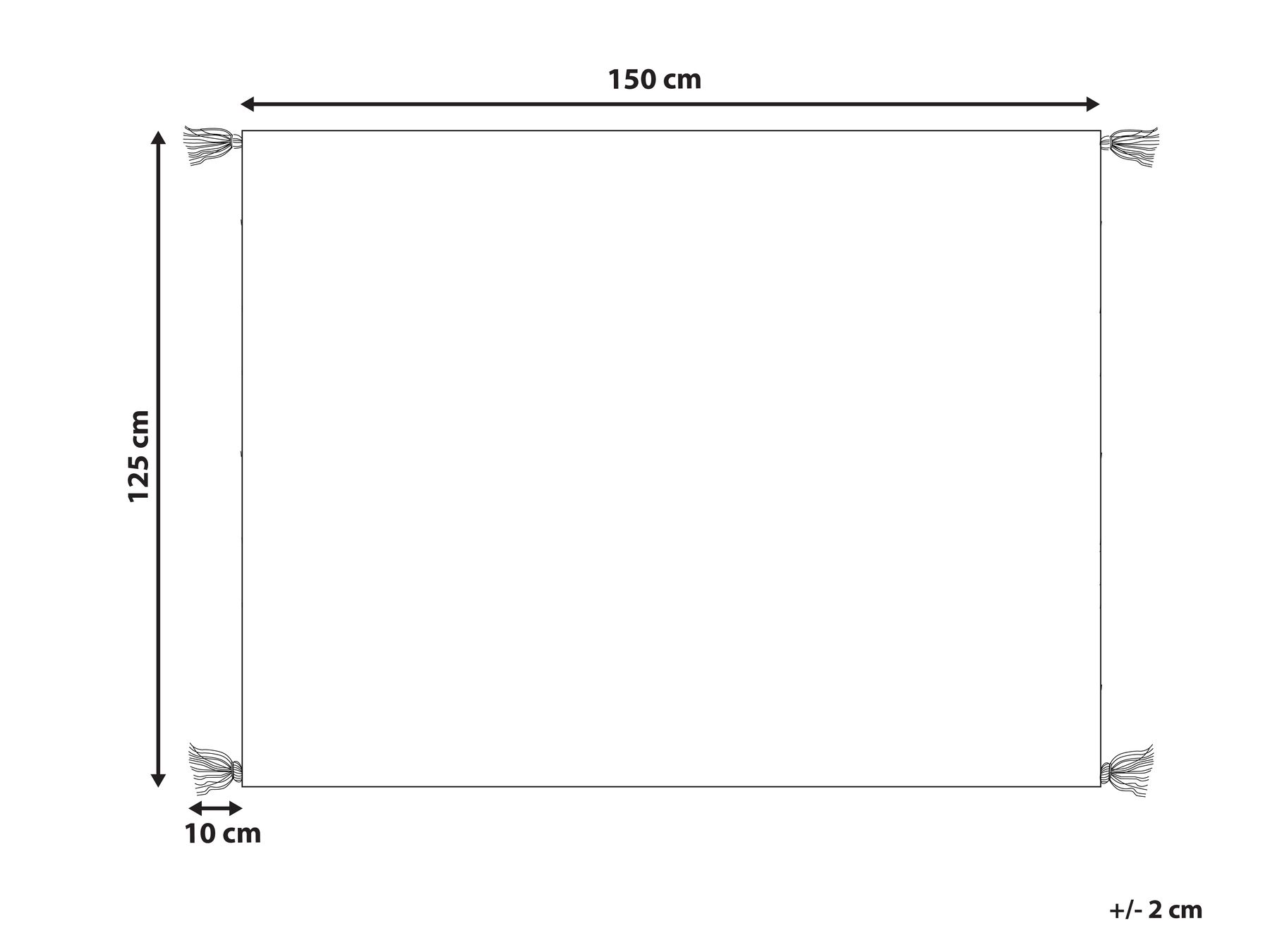 Koc NAMTAR Bawełna 125 x 150 cm Biały_860780