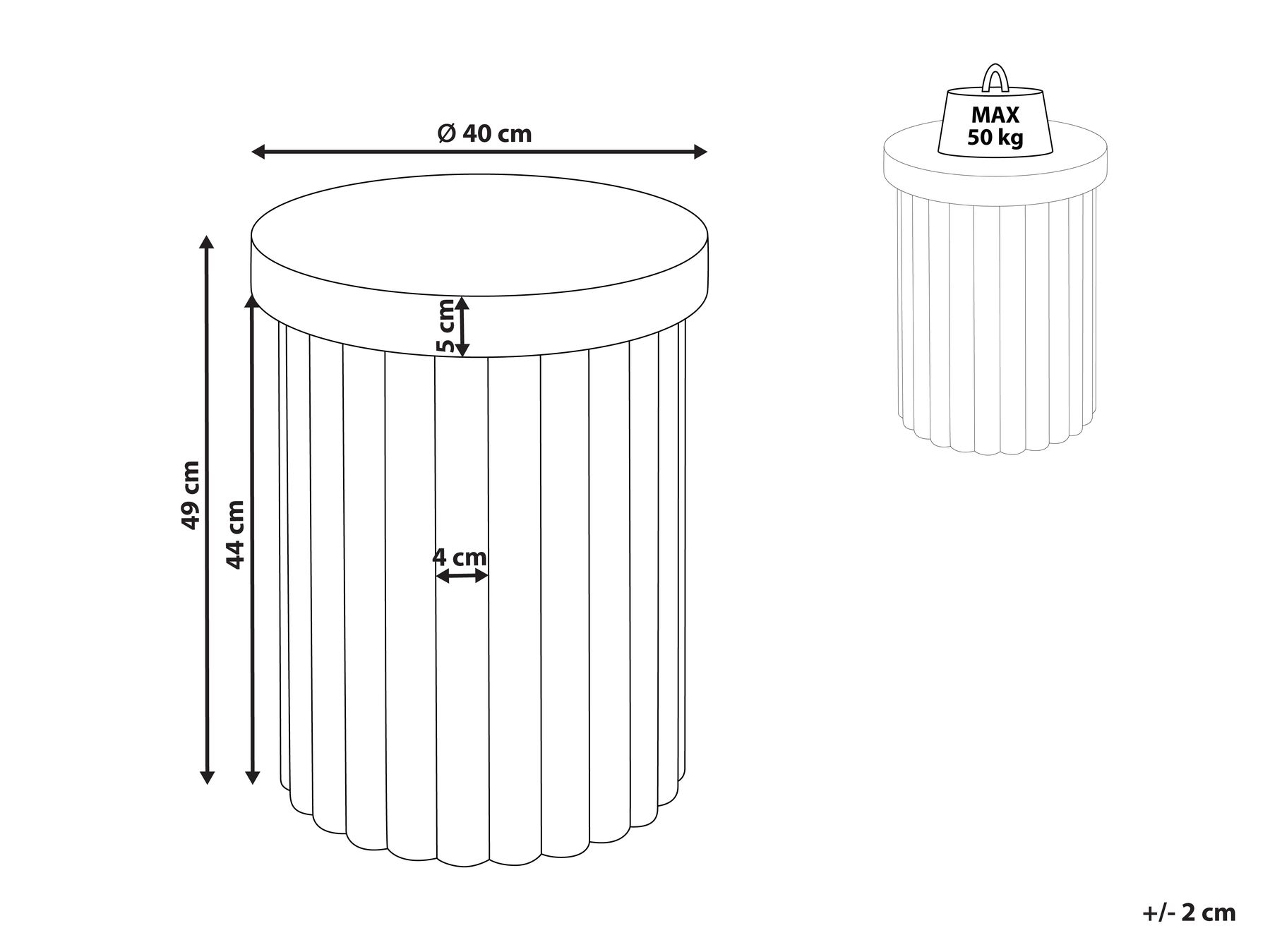 Side Table Light Wood GENOLA_961882